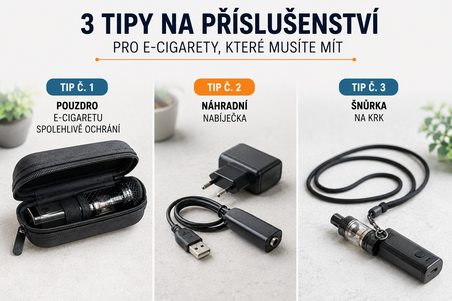 Tři tipy na příslušenství pro e-cigarety